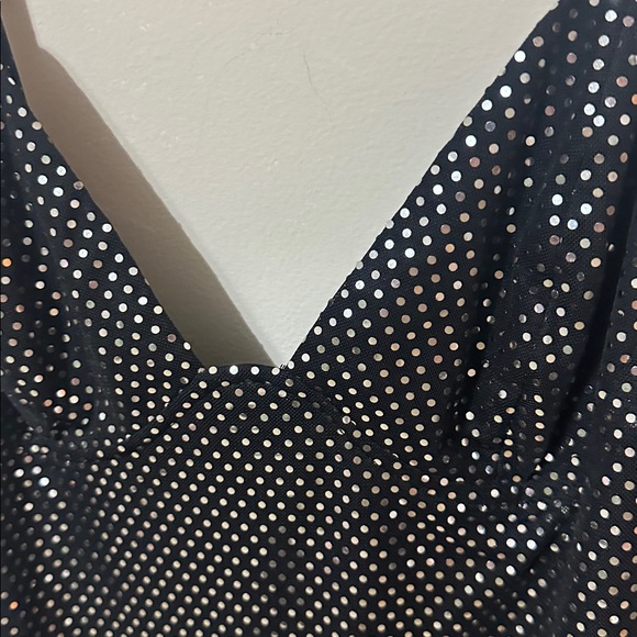 NWT Lulus Immaculate Energy Black Dotted Mesh Bodycon Mini Dress - Picture 4 of 7